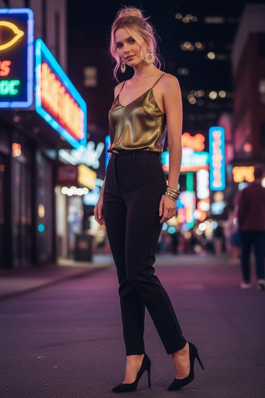 Steve Madden Gold Satin Camisole Sz S Nordstrom NWT Y2K Tank Top Going Out Top